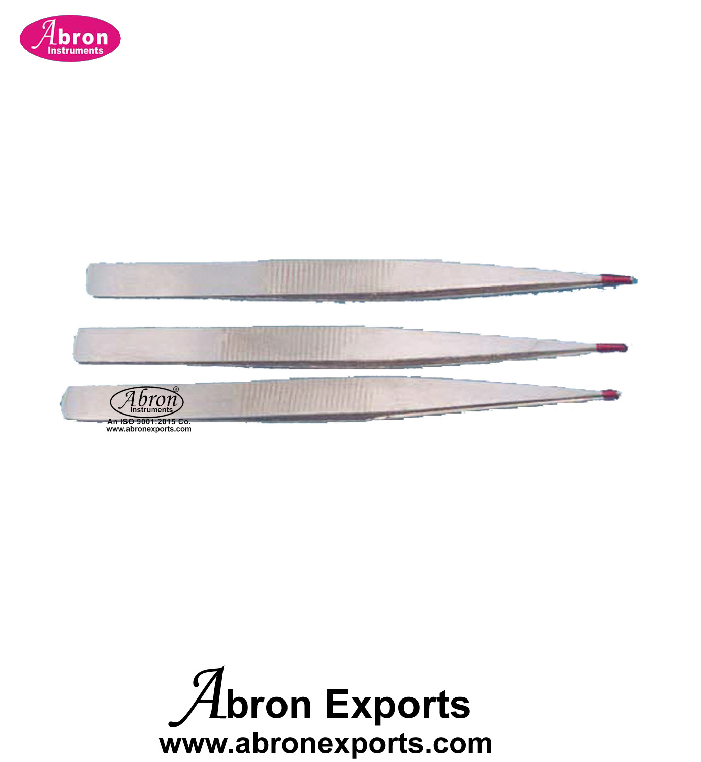 Forceps SS pointed tip tweezer 150mm 6 inch stainless steel Pk of 10 Abron AB-561A6